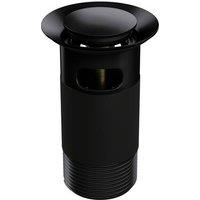 Balterley Round Slotted Basin Waste with Overflow, Top Fix Installation in Black