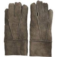 TruClothing Sheepskin Suede Leather Gloves Thermal Winter Warm in Brown | Size: Small