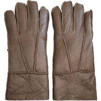 TruClothing Sheepskin Napa Leather Gloves Wool Shearling Lined Warm in Brown | Size: Large