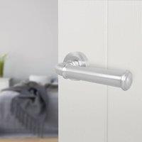 AFIT Satin Door Handle Satin Nickel Internal Lever On Rose Door Handle in Silver | Size: 150mm x 150mm
