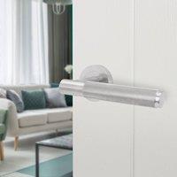 AFIT Satin Door Handle Satin Nickel Internal Lever On Rose 1 Pack in Silver | Size: 150mm x 150mm