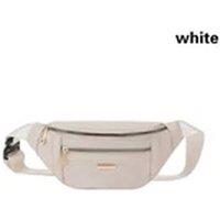 Havendro White Waist Fanny Pack Holiday Travel Wallet in Off-White
