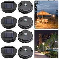 VOGREX 4PCS Solar Lights Replacement Top with LED Bulbs in Black