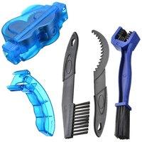 VOGREX 4PCS Bicycle Chain Cleaner Cycling Cleaning Brushes Wash Tools Kit in Blue