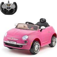 Xootz Kids Pink Fiat 500 Ride On Car for Kids, Licensed Electric Car Ride On