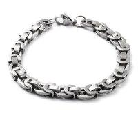 Aye Do Gifts Men's Mens Folded Link Silver Bracelet | Size: 8 inches