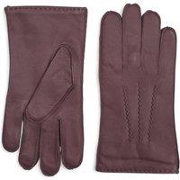 TruClothing Men's Sheepskin Leather Gloves Soft Wool Lined 3-Point Design in Tan | Size: Small