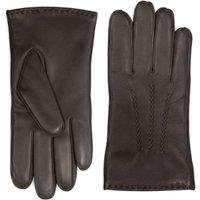 TruClothing Men's Sheepskin Leather Gloves Soft Wool Lined 3-Point Design in Brown | Size: XL