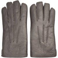 TruClothing Men's Sheepskin Leather Gloves Winter Suede Warm Wool Lining in Brown | Size: Medium