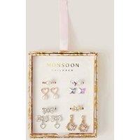 Monsoon Women's 8-Pack Jewel Butterfly Earrings & Rings
