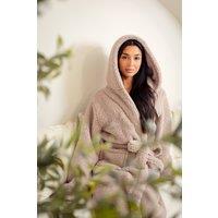 Lulabay Women's Personalised Premium Dressing Gown in Light Brown | Size: 8-10