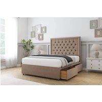 Comfort Beds Rio Plush Divan Base 2 Drawers - 54 Headboard in Taupe | Size: King