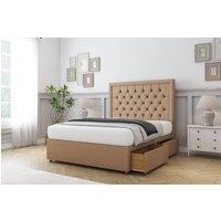 Comfort Beds Rio Dumfries Divan Base 2 Drawers - 54" Headboard in Light Brown | Size: Double