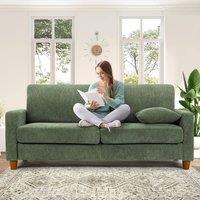 Dprodo 178CM Corduroy Seater Sofa with Extra Deep Seats in Green | Size: 1 Pack