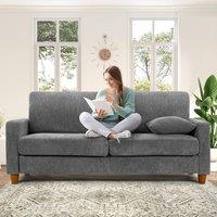 Dprodo 178CM Corduroy Seater Sofa with Extra Deep Seats in Grey | Size: 1 Pack