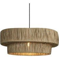 Industville Raffia Layered Pendant Light - Natural | Size: Medium