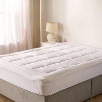 OHS Hotel Quality Anti Allergy Deep Fill Mattress Topper in White | Size: King