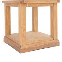 Cabinet Bits Side Table / End Table with Shelf in Light Brown