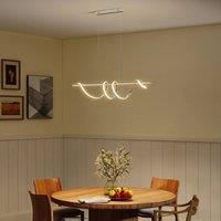 HOMCOM Pendant Light, Ceiling Light with 3 Colour Temperatures, Silver Tone