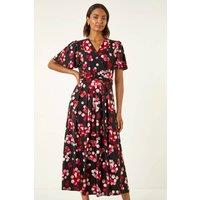 Roman Women's Spot Print Wrap Midi Dress | Size: 18