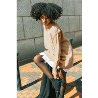 Roman Women's Mock Shirt Knitted Dress in Natural | Size: 12