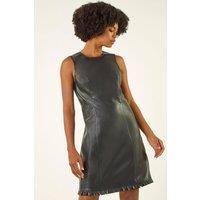 Roman Women's Pinafore Pleated A-Line Dress in Black | Size: 20