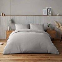Voltico Silentnight Supersoft King Size Duvet Cover Set in Pale Grey