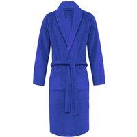 MyShoeStore Women's Luxury Egyptian Cotton Terry Towelling Bathrobe in Royal