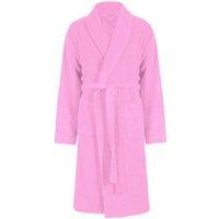 MyShoeStore Women's Luxury Egyptian Cotton Terry Towelling Bathrobe in Pink