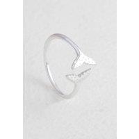 Mia Gioielli Women's Sterling Silver Whale Tail Adjustable Ring One Size
