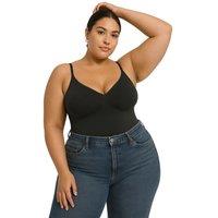 GWB Shapewear Women's Black Aurasnatch Seamless Tummy Control Shapewear Bodysuit | Size: 14-16