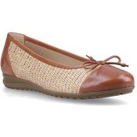 Hush Puppies Women's Laurie Toe Cap Ballerina in Tan | Size: 6