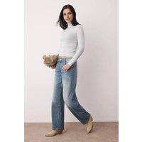 WOVCOR Women's Sheer Stand Collar Stretch Knit Long Sleeve Blouse in Grey | Size: XL