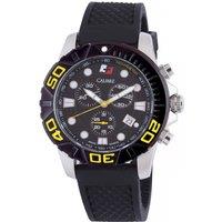 Calibre : Men's Akron watch Black Rubber strap White dial