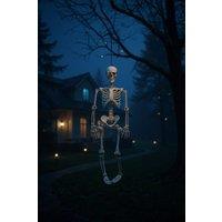 Living and Home 90cm/3ft Halloween Skeleton Posable Plastic Skeleton Decoration for Haunted House, Indoor & Outdoor Party Props in White