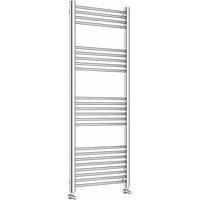 Bathroom Kingdom Essentials Chrome Straight Heated Towel Rail 1200x500mm in Silver
