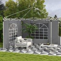 OUTSUNNY 3x3(m) or 3x6m Pop Up Gazebo Side Panels Replacement, 2 Pack in Light Grey