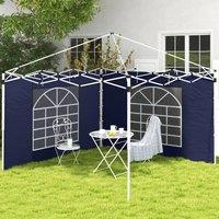 OUTSUNNY 3x3(m) or 3x6m Pop Up Gazebo Side Panels Replacement, 2 Pack in Blue