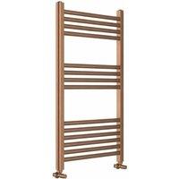 Bathroom Kingdom Omata Brushed Bronze Straight Heated Towel Rail 1200x500mm in Brown