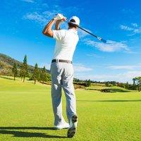 Costway Golf Swing Trainer Click Stick Swing Training Aid Golf Practice Tool in Blue