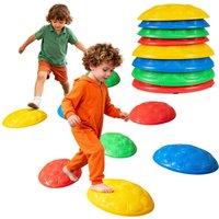 Gymax Stepping Stones 8 PCS Balance Sensory Toys for Toddler Aged 3+