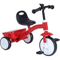 Gymax Toddler Tricycle Bike Balance Bike With Glowing Wheels Outdoor Toy in Red