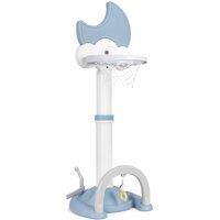 Gymax 4-In-1 Kids Basketball Hoop Adjustable Kids Sports Center-Blue in Blue