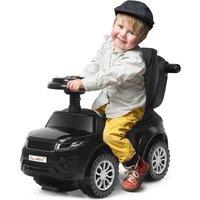 Gymax Kids Ride on Push Car Sliding Car With Handle Music Light & Storage in Black