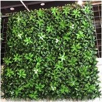 Living and Home 100cm W X 100cm H Artificial Gardenia Leaf Hedge Greenery Panel in Green | Size: 100 cm W X 100 cm H