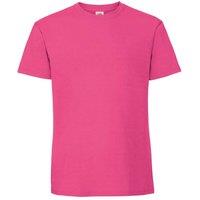 Fruit of the Loom Men's Iconic 195 Ringspun Premium T-Shirt in Fuchsia | Size: Small
