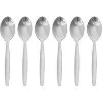 Argon Tableware Stainless Steel Teaspoons - Pack of 6 in Silver
