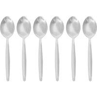 Argon Tableware Stainless Steel Dessert Spoons - Pack of 6 in Silver