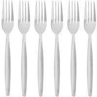 Argon Tableware Stainless Steel Dinner Forks - Pack of 6 in Silver