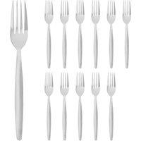 Argon Tableware Stainless Steel Dinner Forks - Silver - Pack of 12